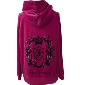 Juicy Couture velour crystal zip up tracksuit hoodie